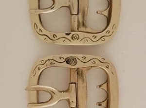 Vine and Leaf, Brass ladies shoe buckle