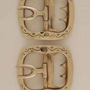 Vine and Leaf, Brass ladies shoe buckle