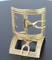 colonial Brass shoe buckle with rope trim