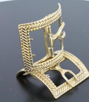 colonial Brass shoe buckle with rope trim