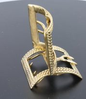 colonial Brass shoe buckle with rope trim