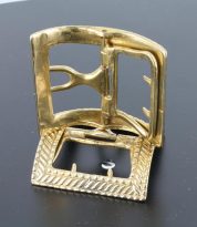 colonial Brass shoe buckle with rope trim