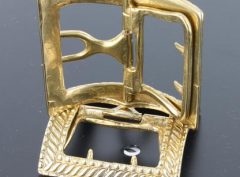 colonial Brass shoe buckle with rope trim