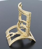 colonial Brass shoe buckle with rope trim