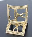 Rope Colonial Shoe buckle, White Bronze