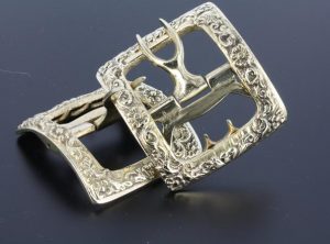 Tudor Colonial white bronze shoe buckle