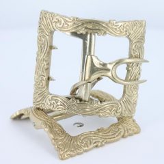 Swirl shoe buckle in White Bronz