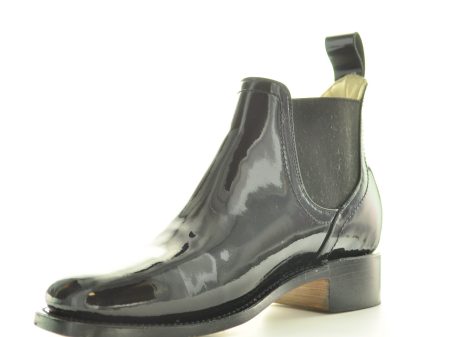 Patent Leather Congress Gaitor, Civil War Men’s pull-on Shoe