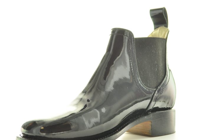 Patent Leather Congress Gaitor Civil War Men s pull on Shoe