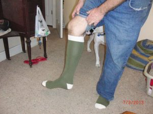 civil war stocking on leg