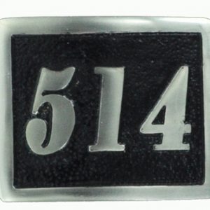 514 Belt buckle black background in solid Bronze