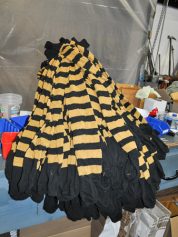 black and yellow over the knee stocking by Fugawee