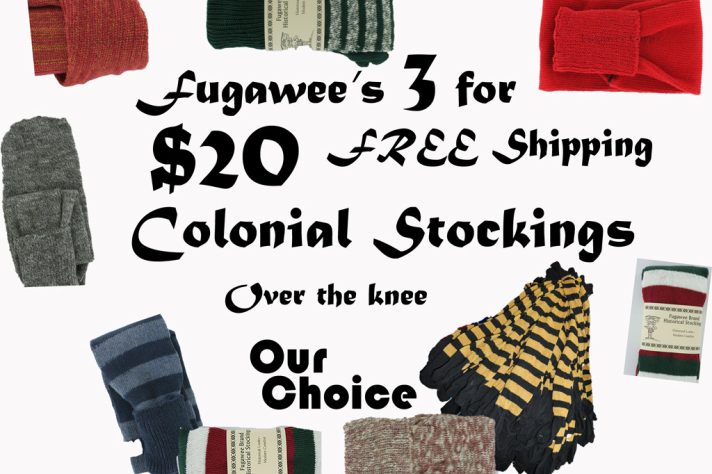 Colonial stockings 3 for only $20 shipped in the US.
