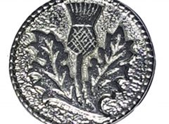 Thistle Pewter Button, 3/4″, 123. Hand made in the USA